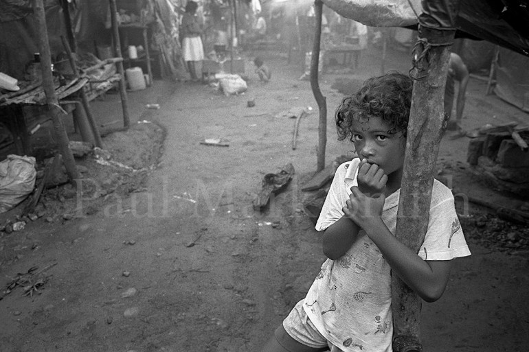 A girl in a camp for IDPs