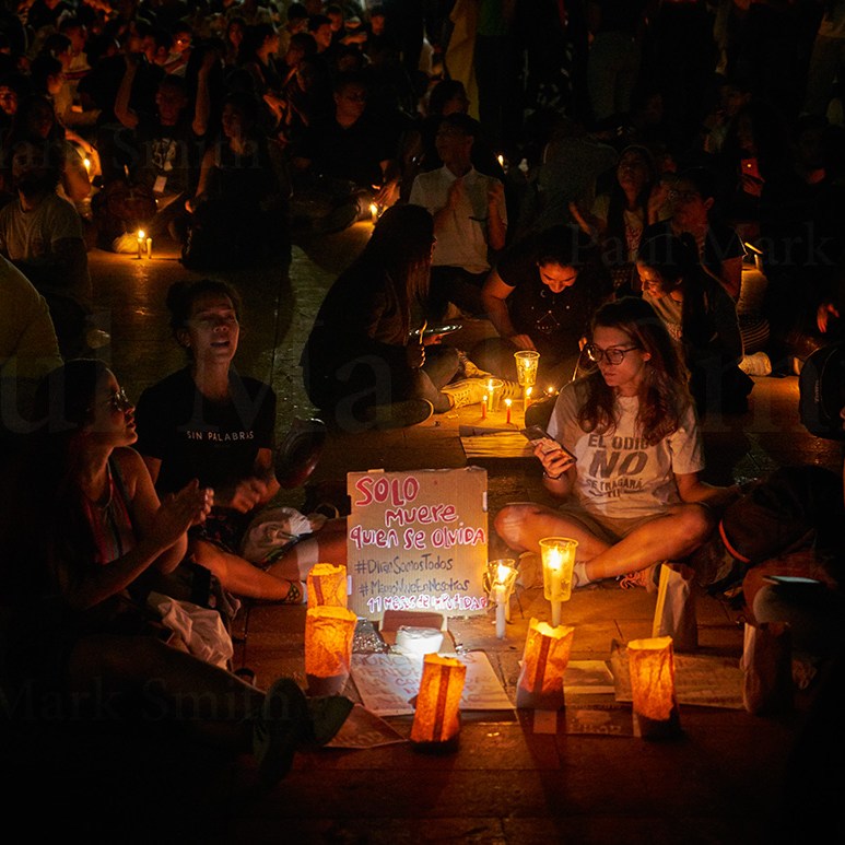 A candlelit vigil for Dilan Cruz who was killed by police.